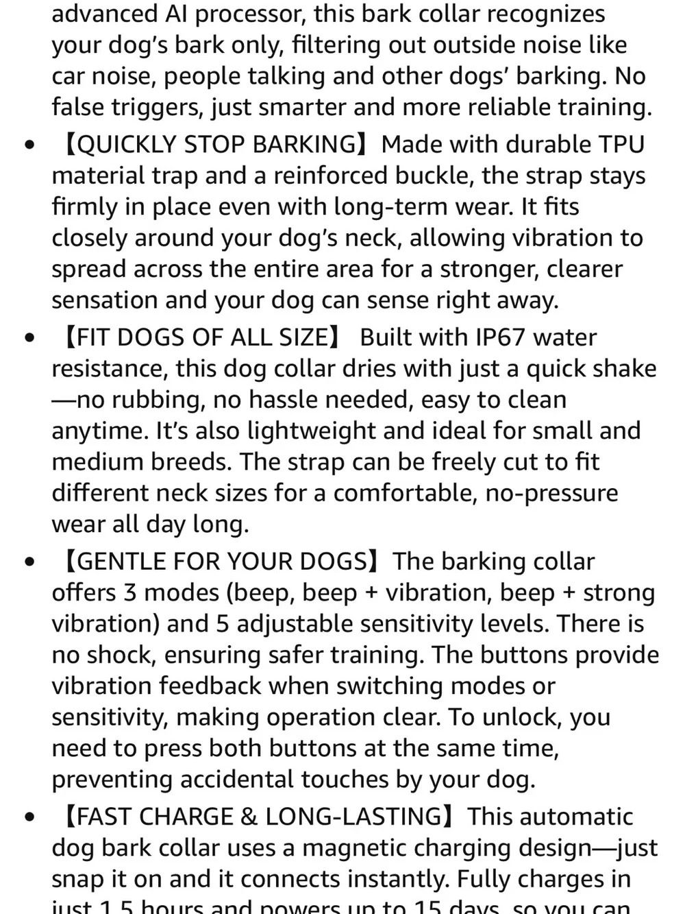 Smart Anti-Bark Dog Collar- Orange